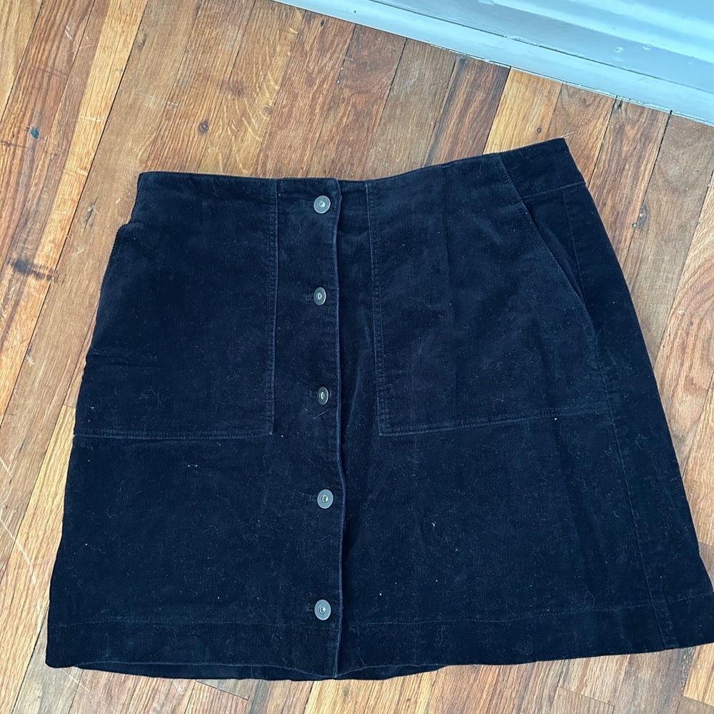 Uniqlo Corduroy Mini Skirt with Button Detail